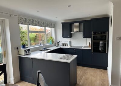 Indigo blue shaker kitchen