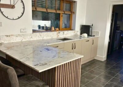 Kitchen updated with quartz worktops